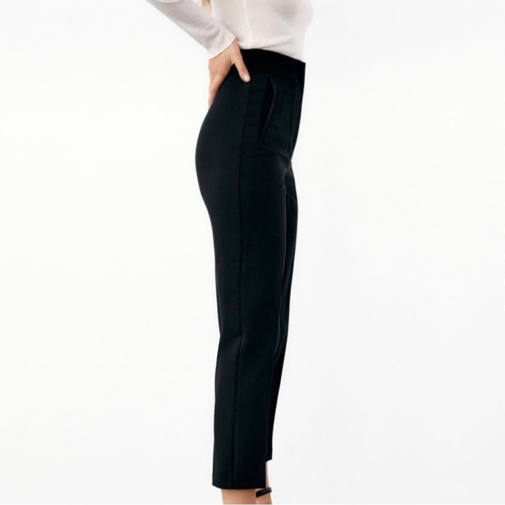Zara Black High-Waist Straight Leg Pants - Picture 3 of 6